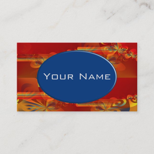 Seamless Graphic Design - red orange I Business Card (Front)