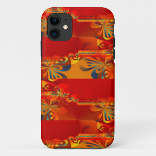 Seamless Graphic Design - red orange I iPhone 11 Case