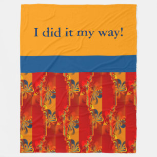 Seamless Graphic Design - red orange I Fleece Blanket