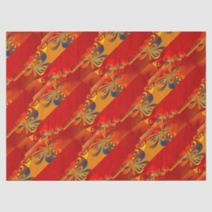 Seamless Graphic Design - red orange I Tissue Paper