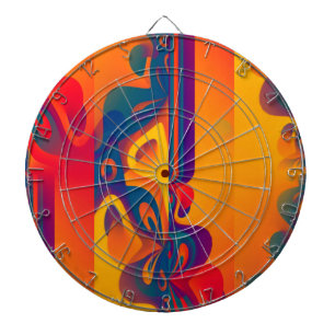 Seamless Graphic Design - yellow red I Dartboard