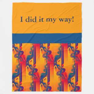 Seamless Graphic Design - yellow red I Fleece Blanket