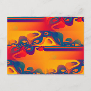 Seamless Graphic Design - yellow red I Postcard