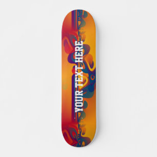 Seamless Graphic Design - yellow red I Skateboard