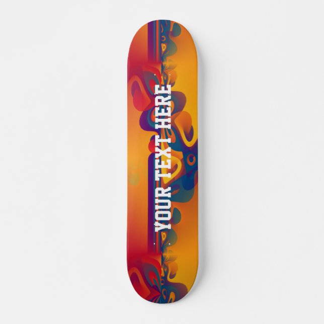 Seamless Graphic Design - yellow red I Skateboard (Front)