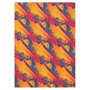Seamless Graphic Design - yellow red I Tablecloth