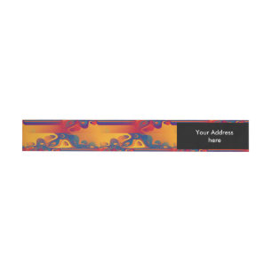 Seamless Graphic Design - yellow red I Wraparound Address Label