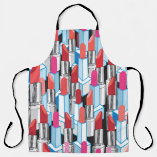 Seamless graphic pattern graphic colorful lipstick apron
