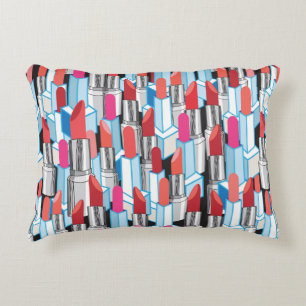 Seamless graphic pattern graphic colorful lipstick decorative cushion