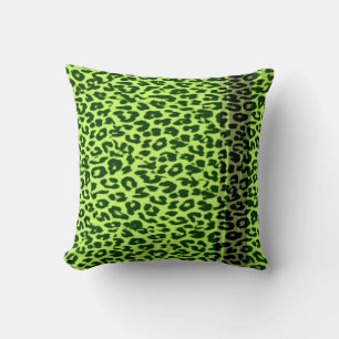 Seamless green animal skin texture of leopard cushion