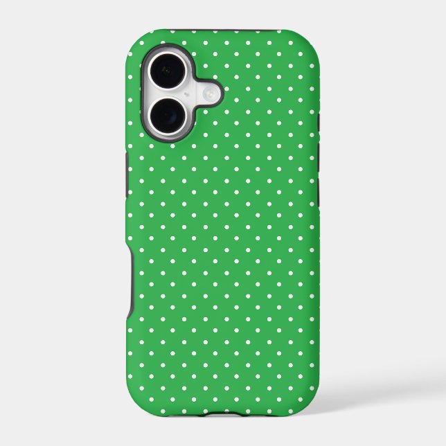 Seamless green background polka dot pattern (Back)