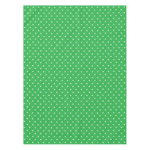 Seamless green background polka dot pattern tablecloth