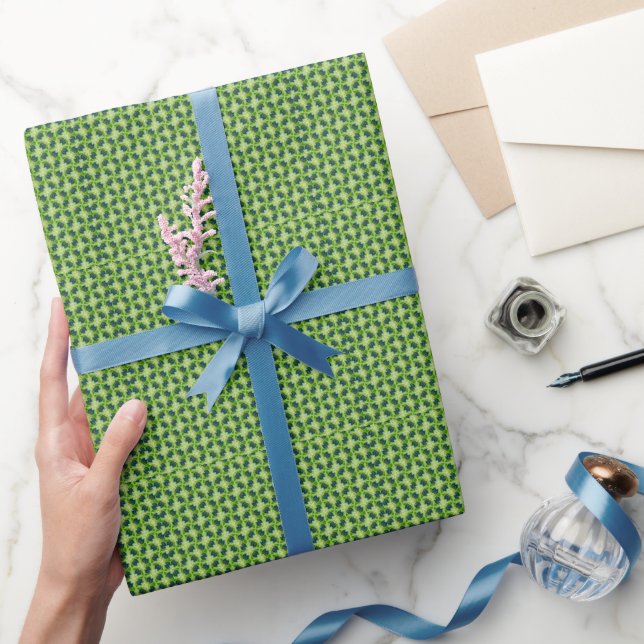 Seamless green grass pattern wrapping paper (Gifting)