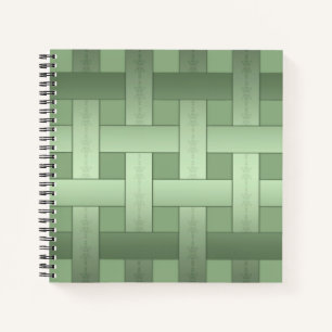 Seamless green silk lined striped pattern modern a notebook