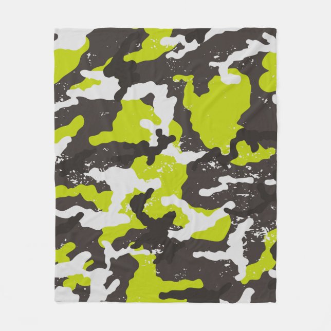 Seamless grunge camouflage background. Camouflage  Fleece Blanket (Front)