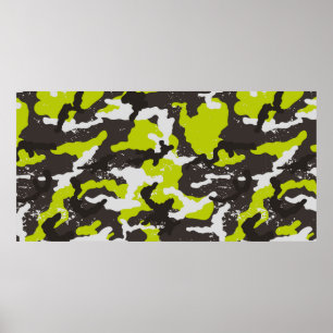 Seamless grunge camouflage background. Camouflage Poster