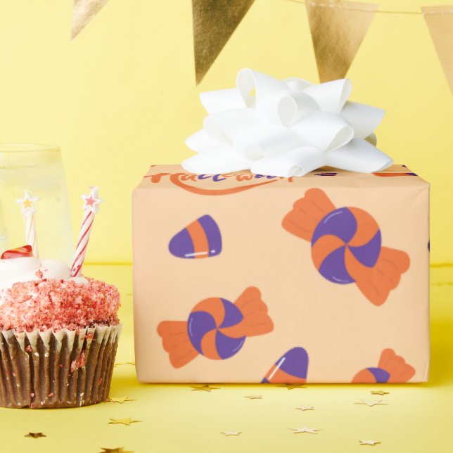 Seamless Halloween Sweets and Candy Wrapping Paper (Birthday Party)