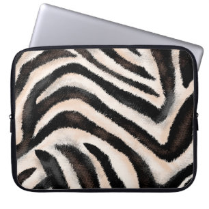 Seamless hand drawing zebra texture, animal print, laptop sleeve