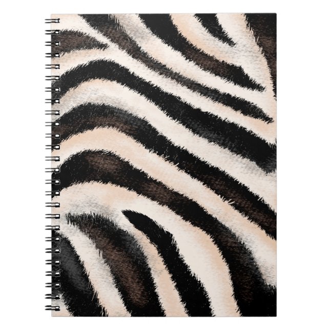 Seamless hand drawing zebra texture, animal print, notebook (Front)