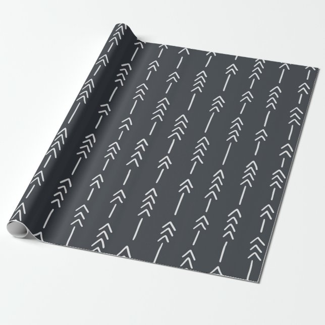 Seamless hand drawn geometric tribal pattern with  wrapping paper (Unrolled)