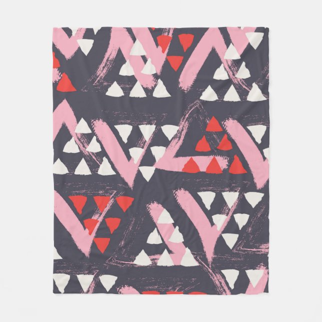 seamless hand drawn pattern fleece blanket (Front)