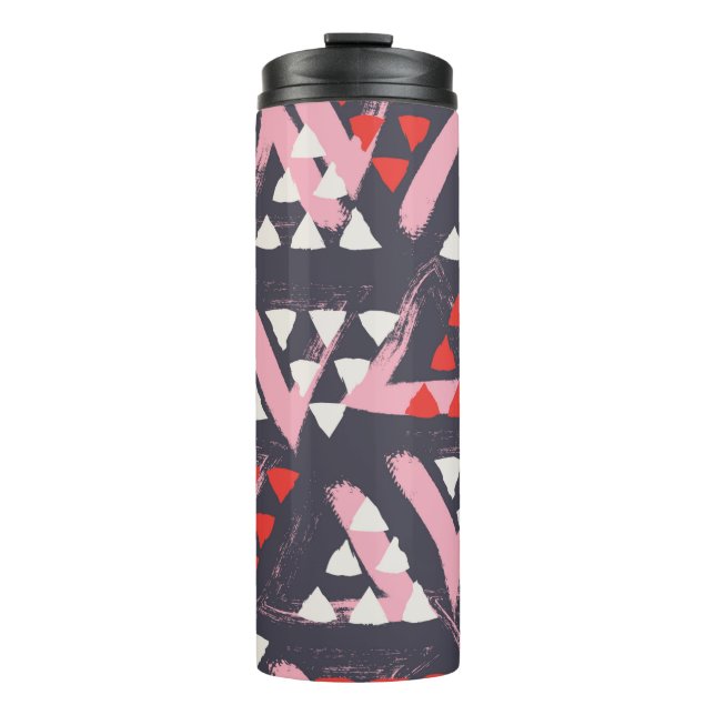 seamless hand drawn pattern thermal tumbler (Front)