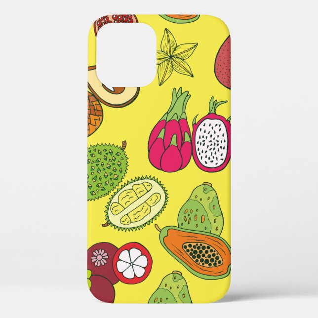 Seamless hand drawn pattern with tropical exotic f Case-Mate iPhone case (Back)