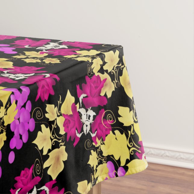 Seamless harvest grape vine roses flowers floral c tablecloth (In Situ)