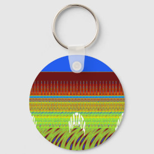 Seamless Have a Nice Day and a Better Night Key Ring