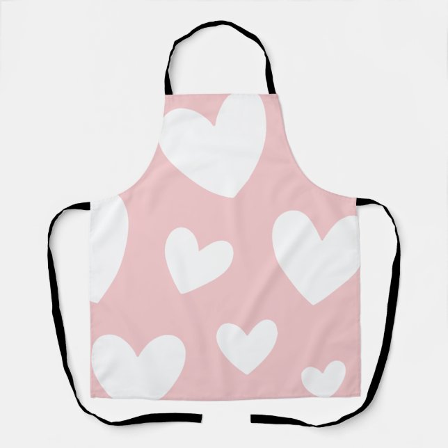 seamless hearts pattern apron (Front)