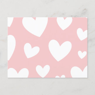 seamless hearts pattern holiday postcard