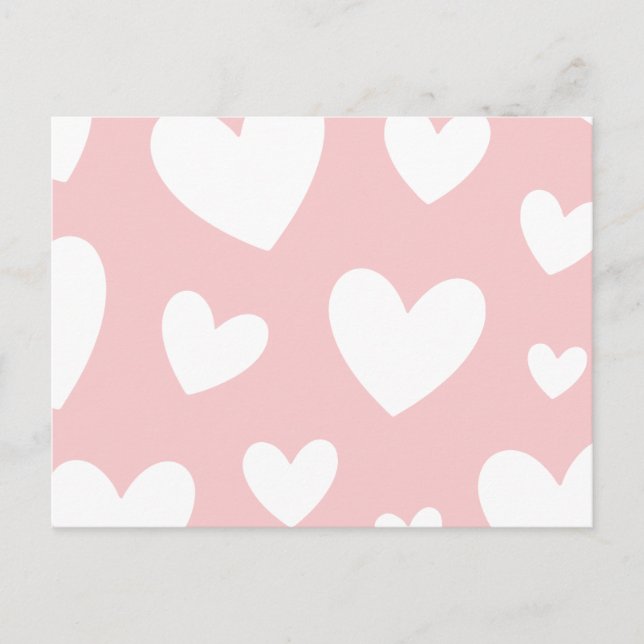 seamless hearts pattern holiday postcard (Front)