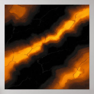 Seamless High-Contrast Molten Tiling Pattern Poster