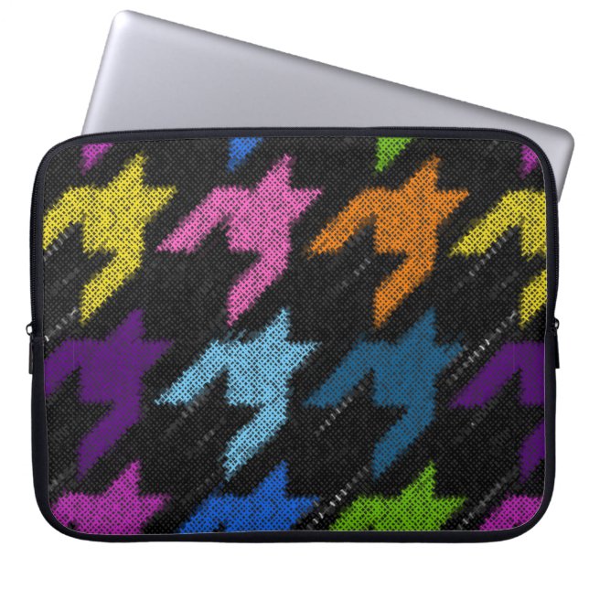 Seamless Hounds-tooth pattern. Imitation of a text Laptop Sleeve (Front)