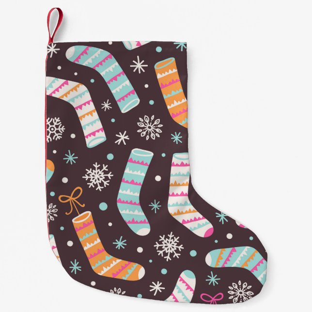 Seamless illustration pattern with Christmas socks (Front)