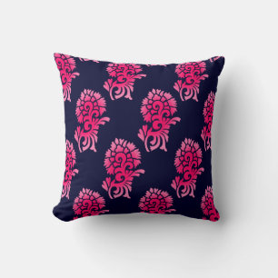 seamless Indian mughal flower motif backgroundabst Cushion