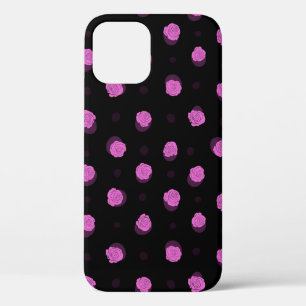 seamless ink pattern with abstract flowers in vio iPhone 12 case