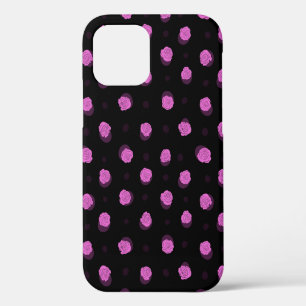 seamless ink pattern with abstract flowers in vio iPhone 12 case