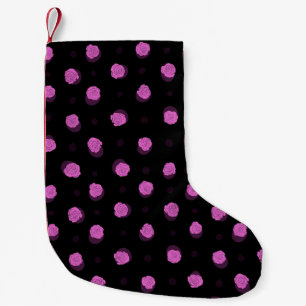 seamless ink pattern with abstract flowers in vio small christmas stocking