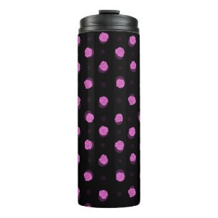 seamless ink pattern with abstract flowers in vio thermal tumbler