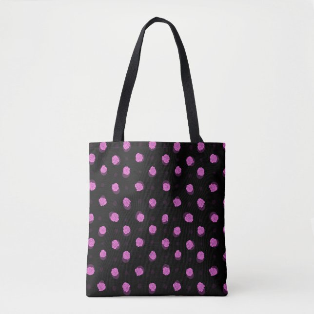  seamless ink pattern with abstract flowers in vio tote bag (Front)