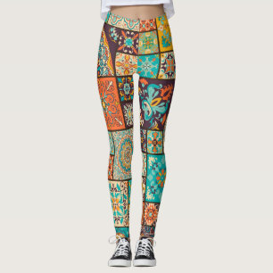 Seamless Islamic, Arabic tile pattern. Leggings