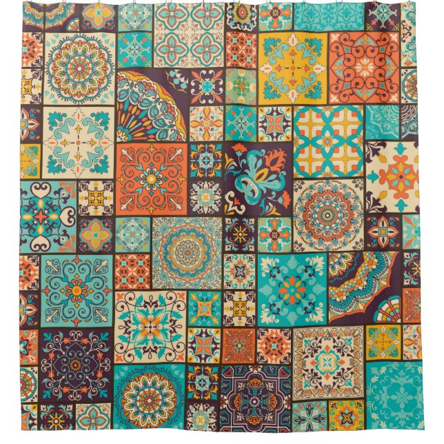 Seamless Islamic, Arabic tile pattern. Shower Curtain (Front)