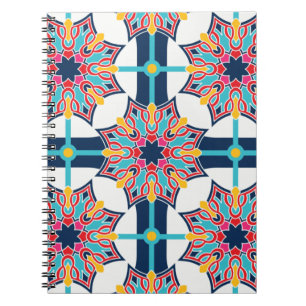 Seamless Islamic Art Colorful Notebook