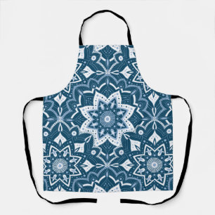 Seamless Islamic Art Colourful Blue Apron