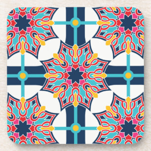 Seamless Islamic Art Colourful     Coaster