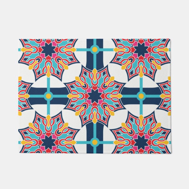 Seamless Islamic Art Colourful  Doormat (Front)
