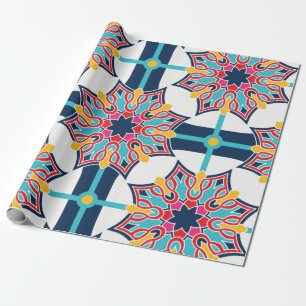 Seamless Islamic Art Colourful Wrapping Paper