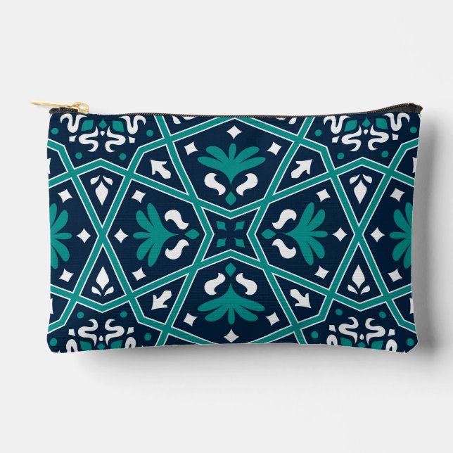 Seamless Islamic Colorful Ceramic  Accessory Pouch (Front)