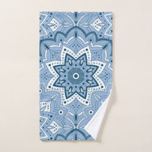 Seamless Islamic Colourful Blue    Hand Towel